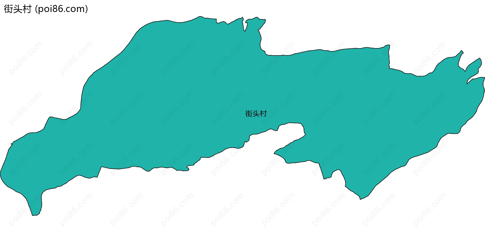 街头村边界地图