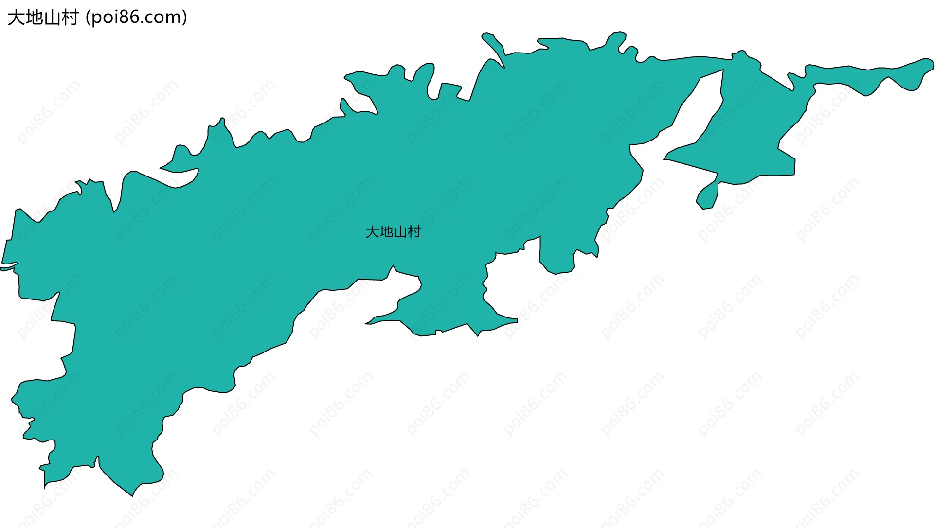 大地山村边界地图