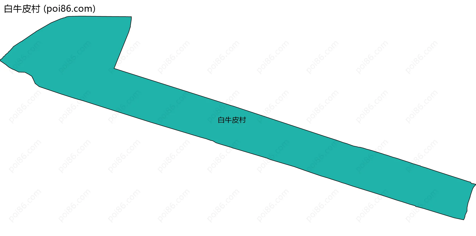 白牛皮村边界地图