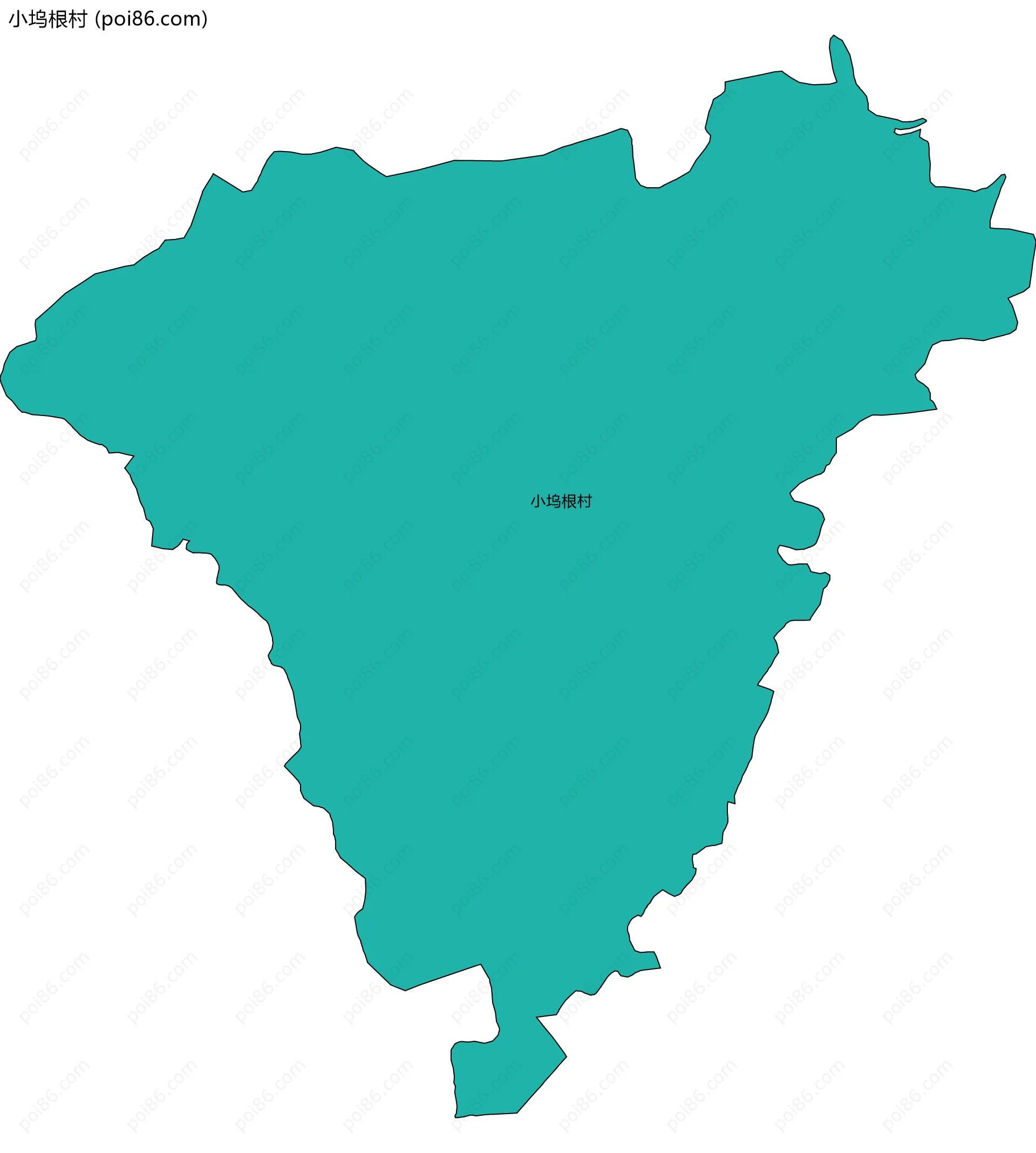 小坞根村边界地图