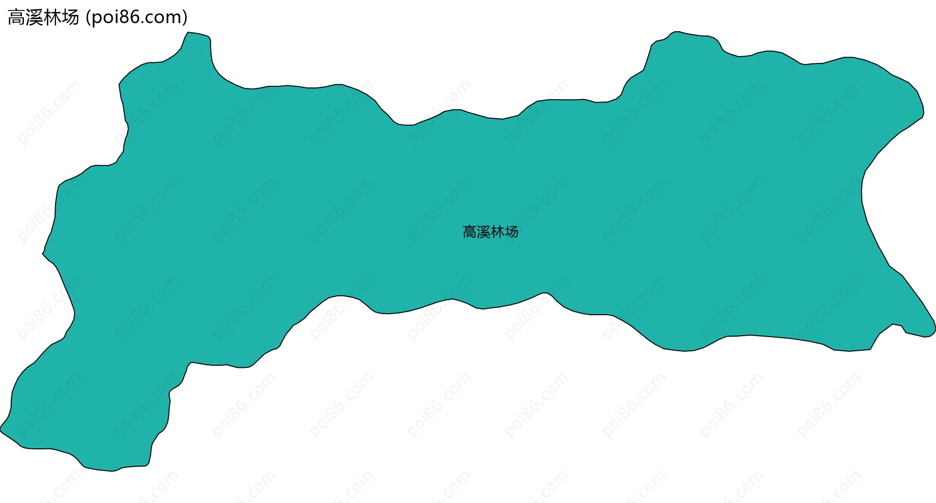 高溪林场边界地图(五级行政区划)