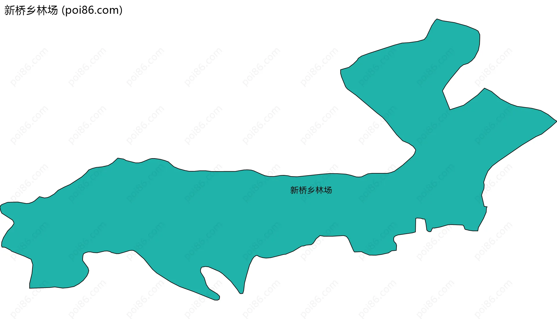 新桥乡林场边界地图