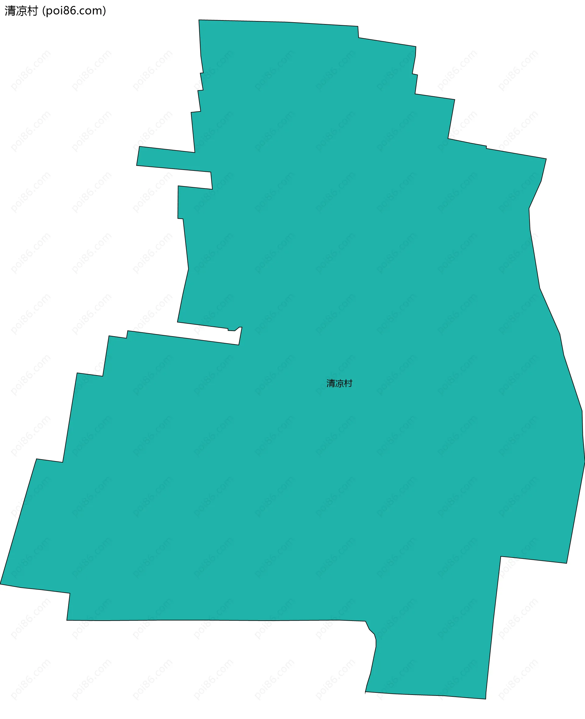 清凉村边界地图