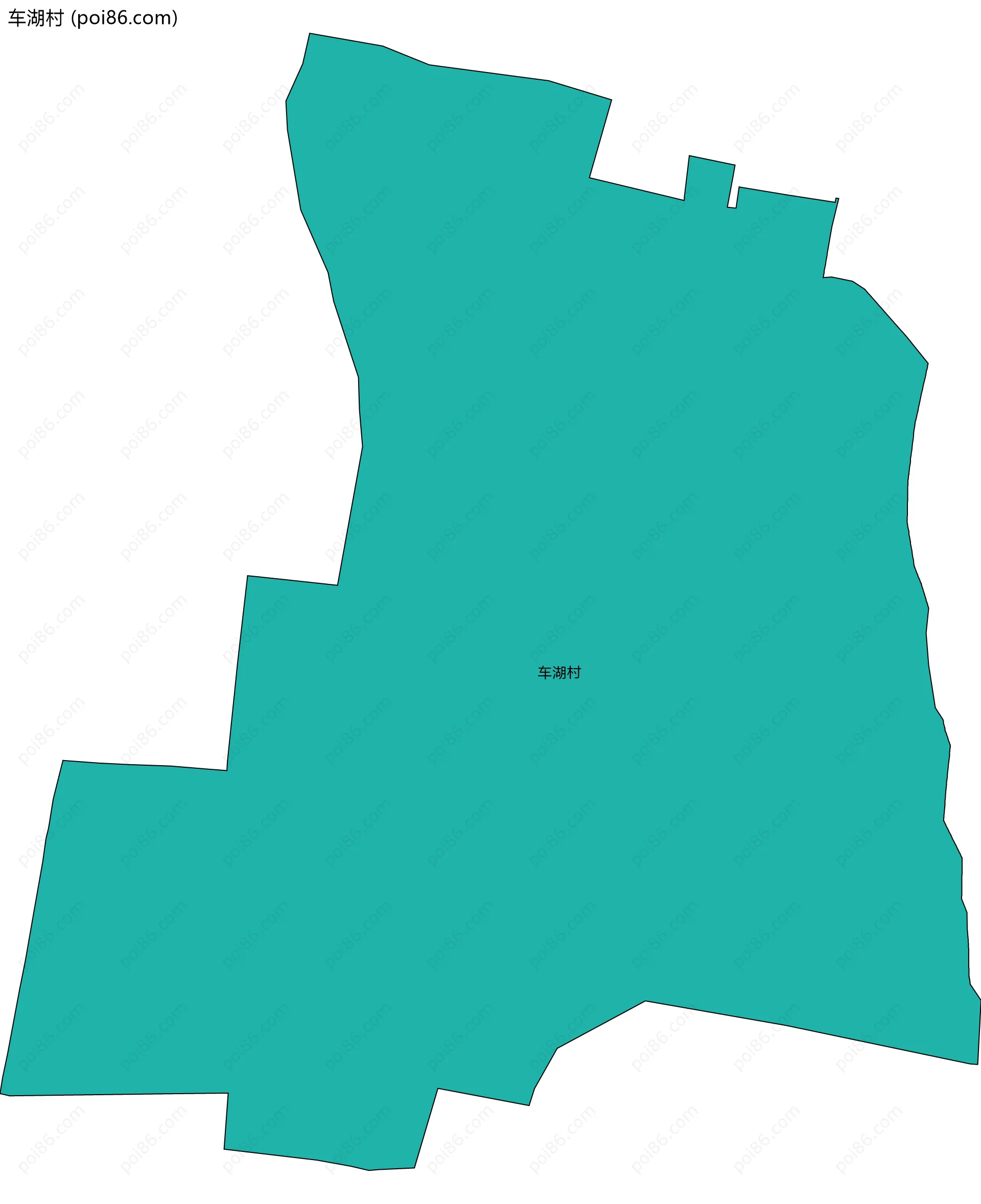车湖村边界地图
