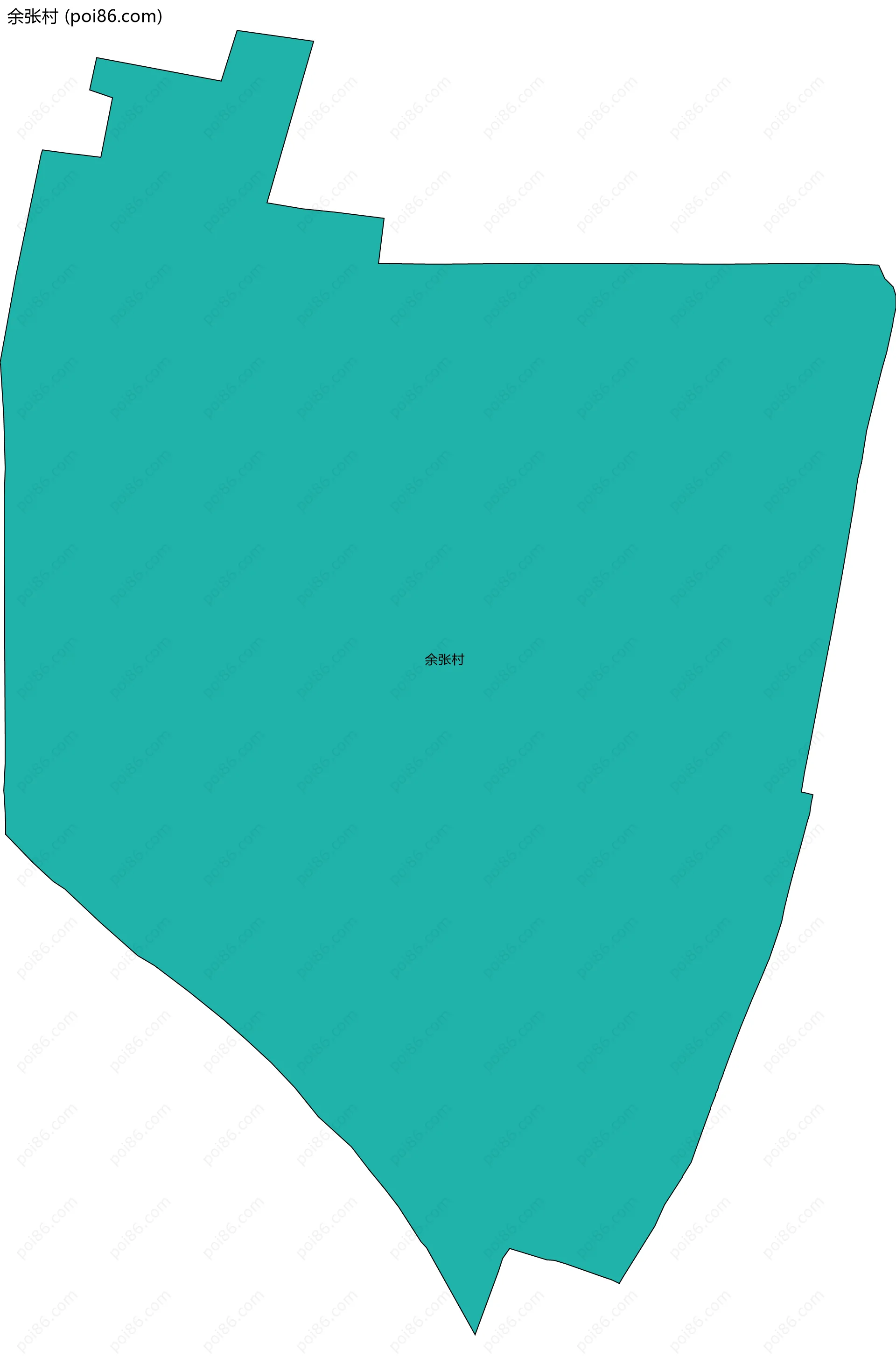 余张村边界地图