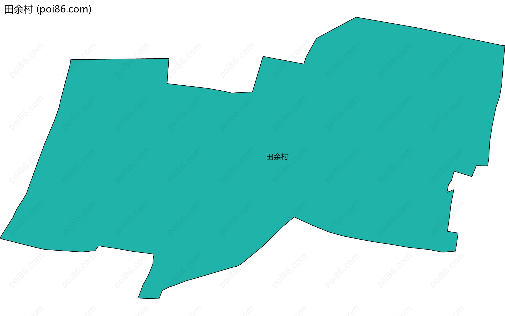 田余村边界地图