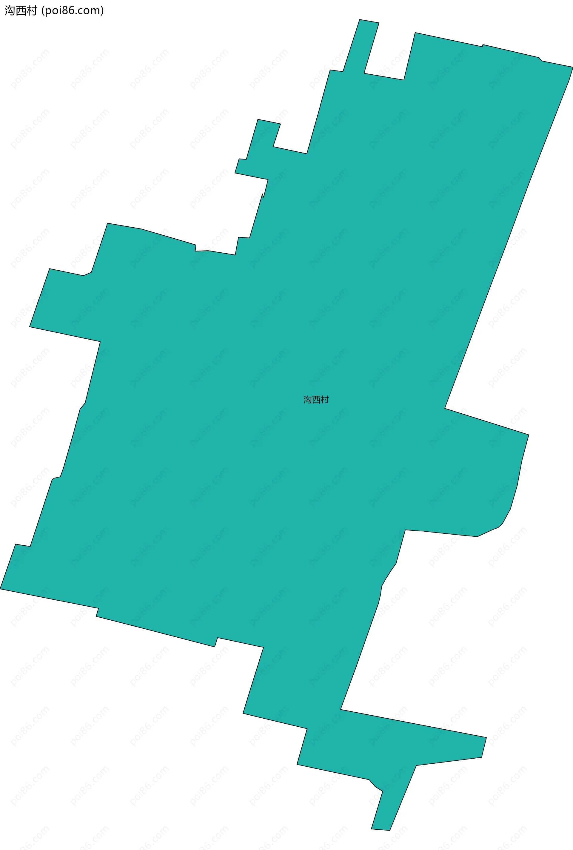 沟西村边界地图