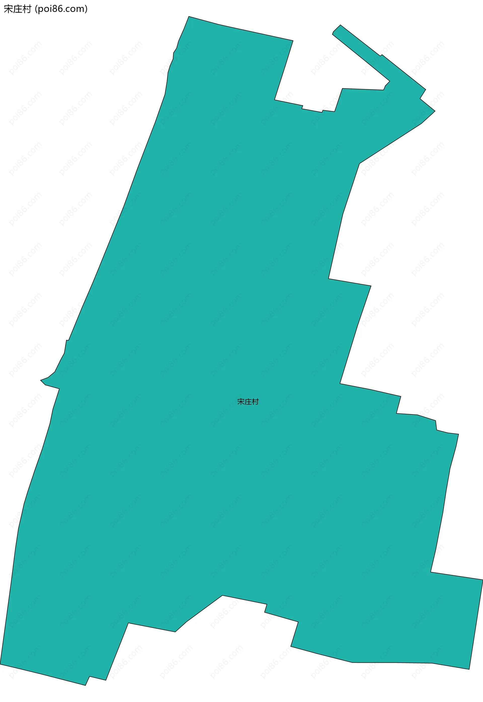 宋庄村边界地图