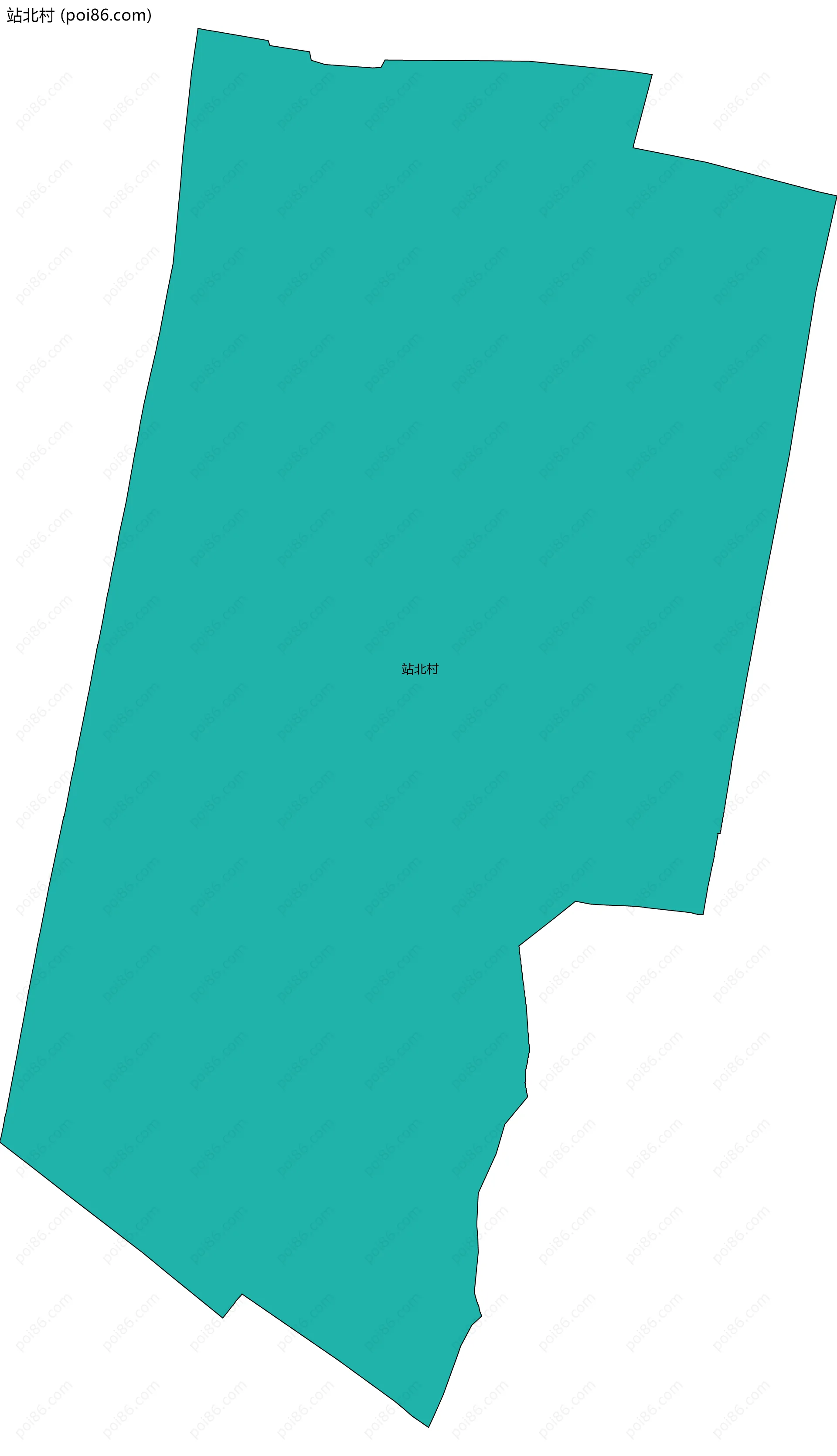 站北村边界地图