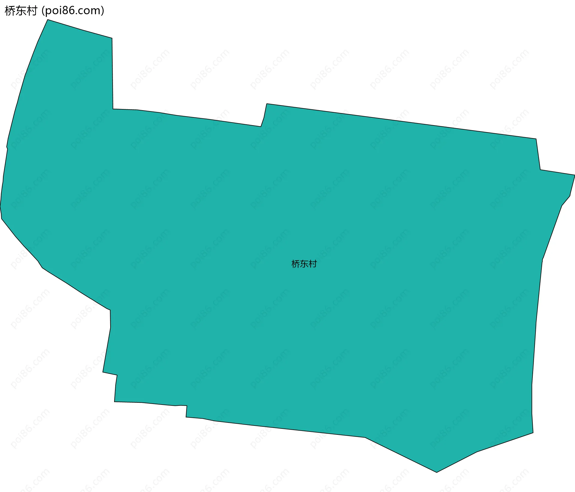 桥东村边界地图