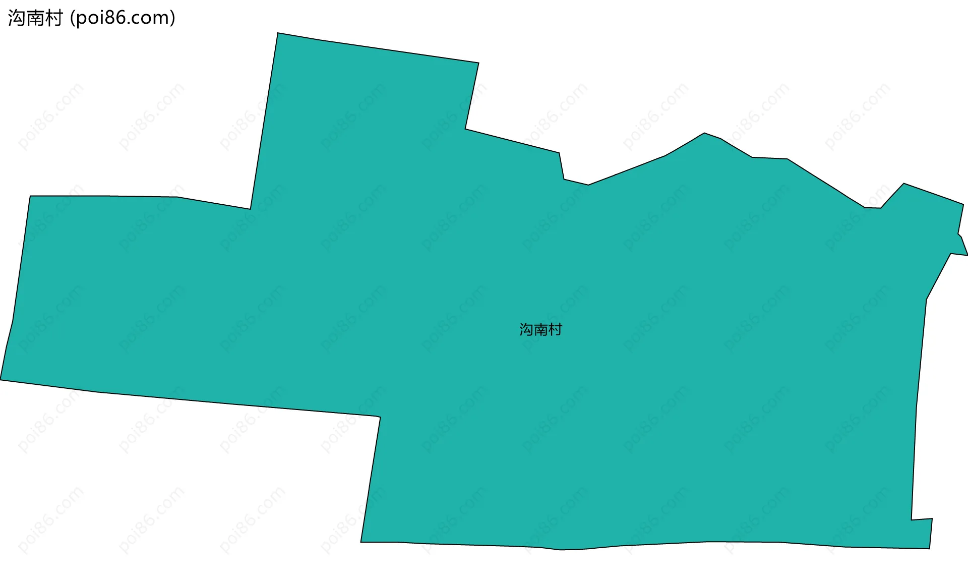 沟南村边界地图