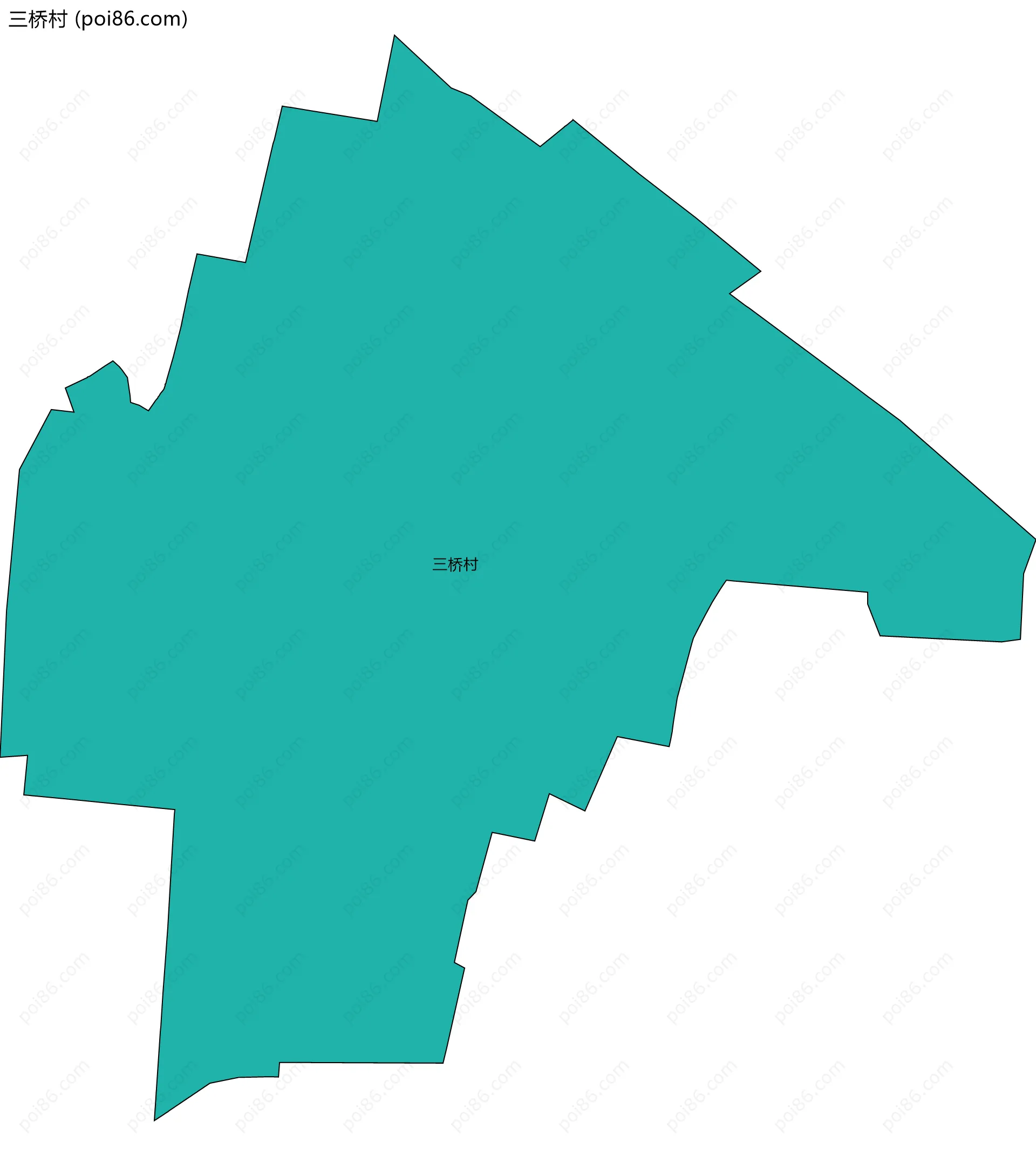 三桥村边界地图