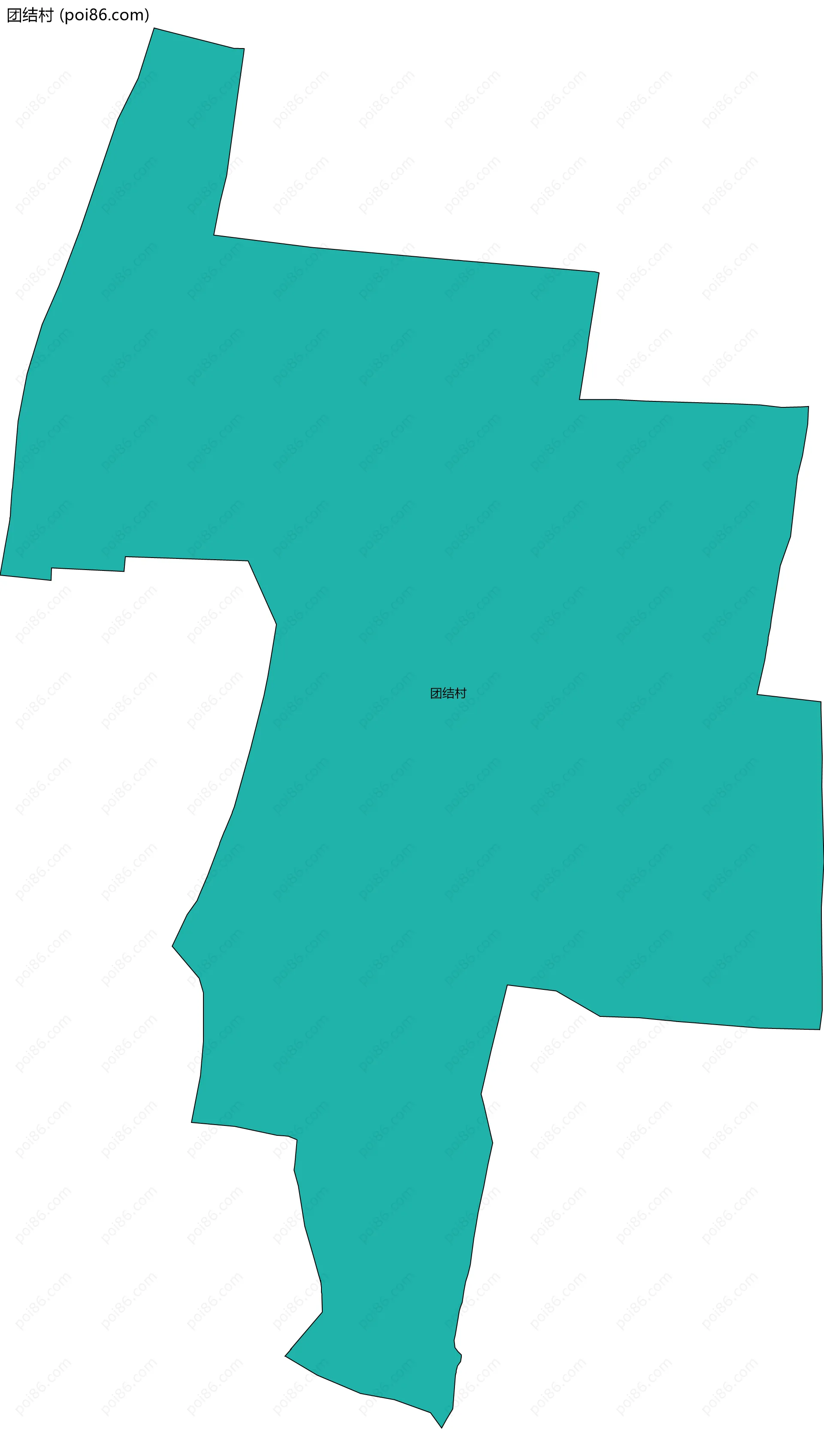 团结村边界地图