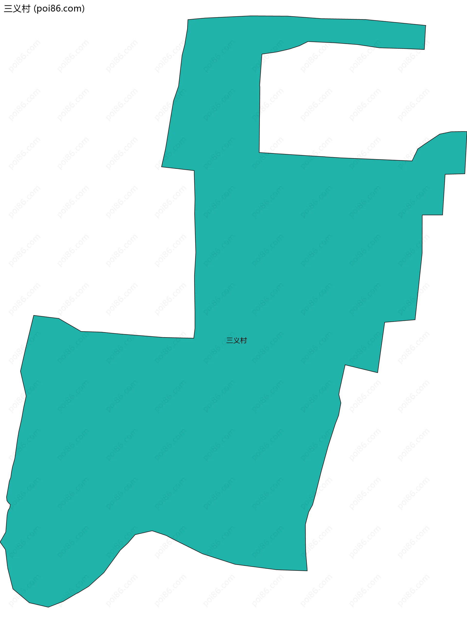三义村边界地图