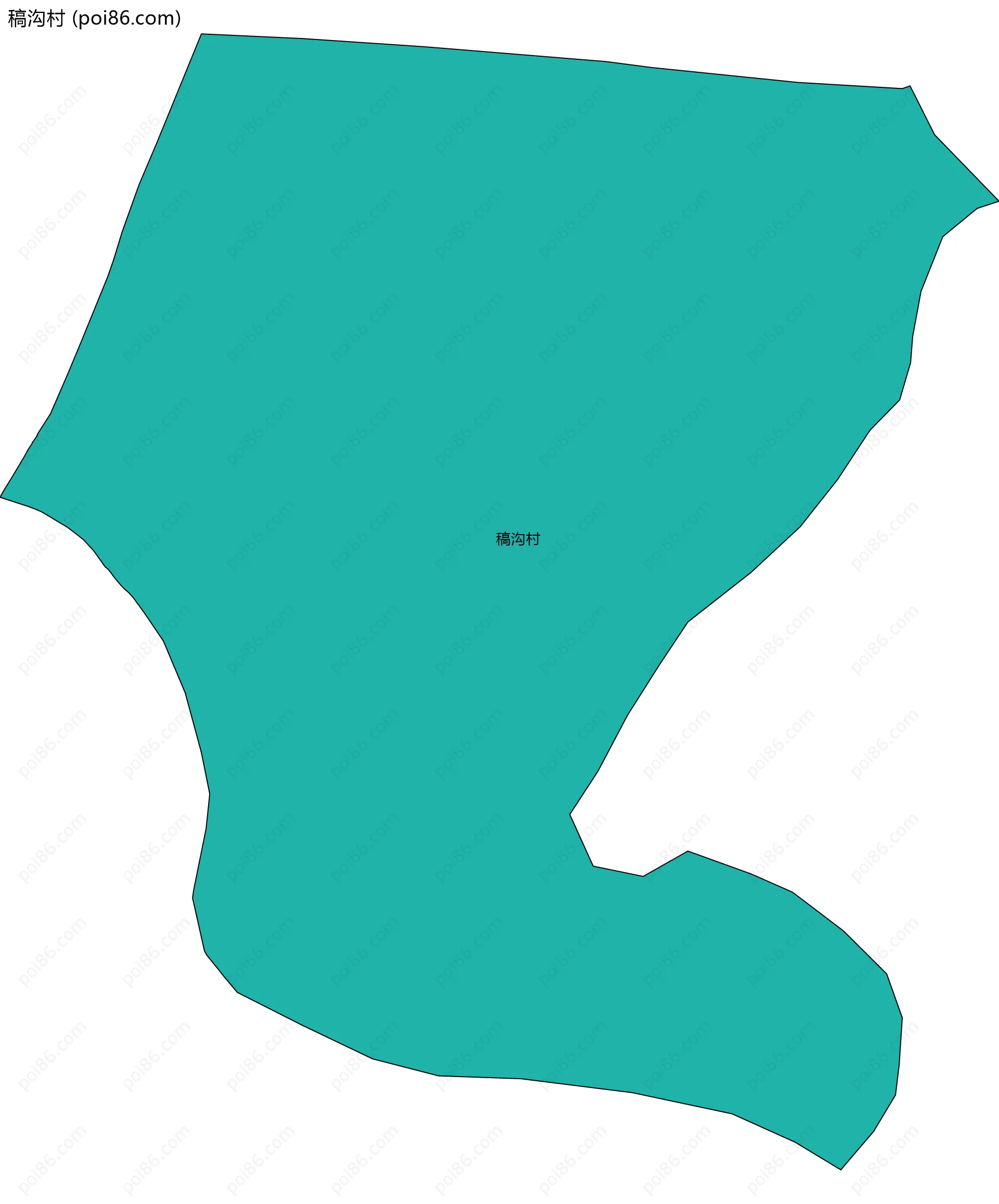 稿沟村边界地图