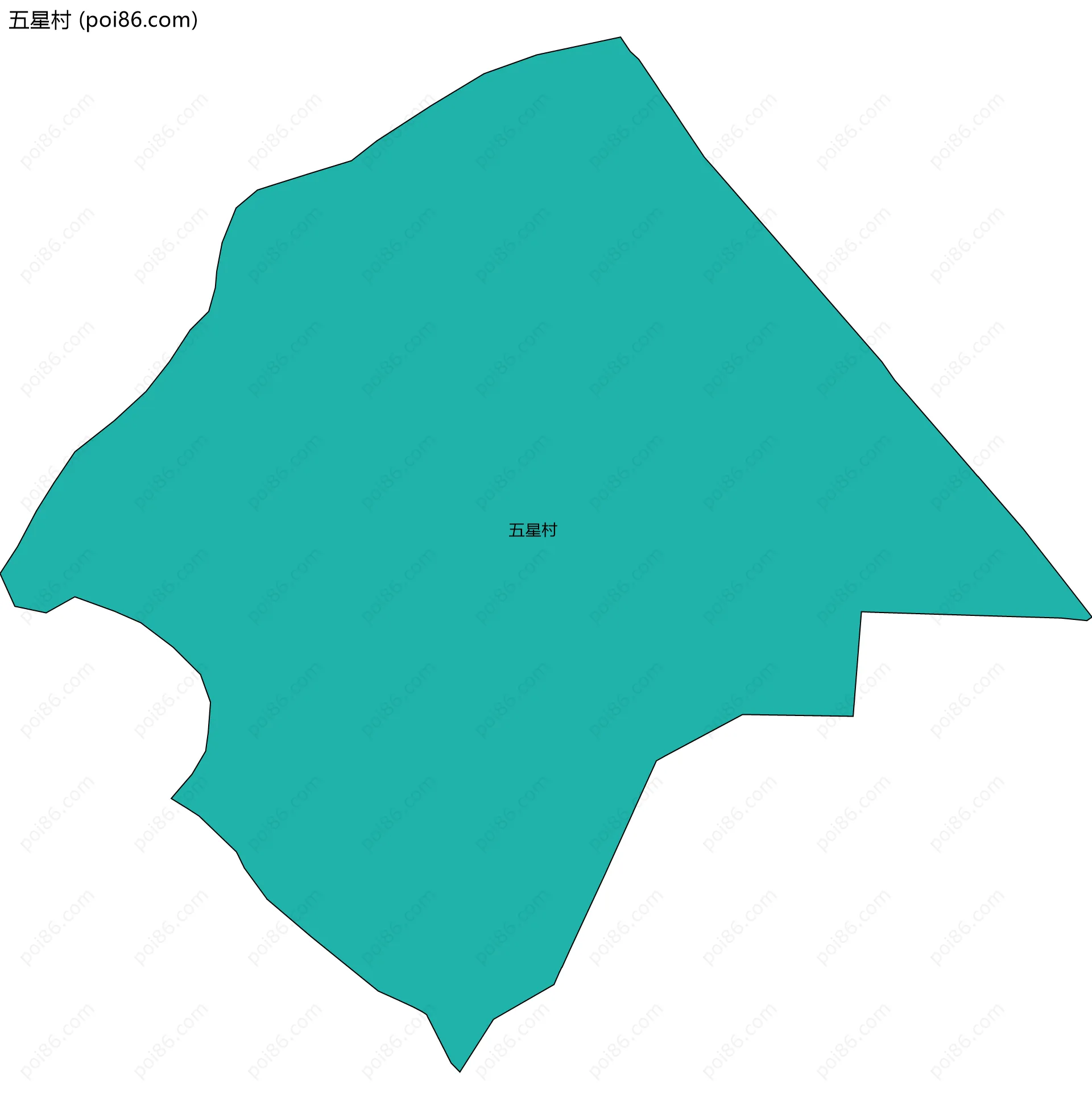 五星村边界地图