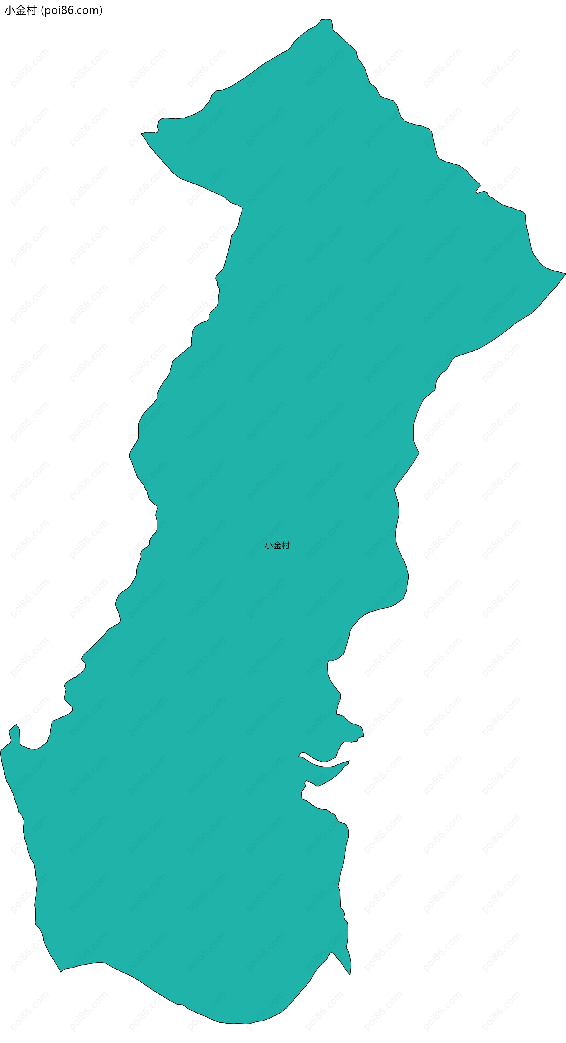 小金村边界地图