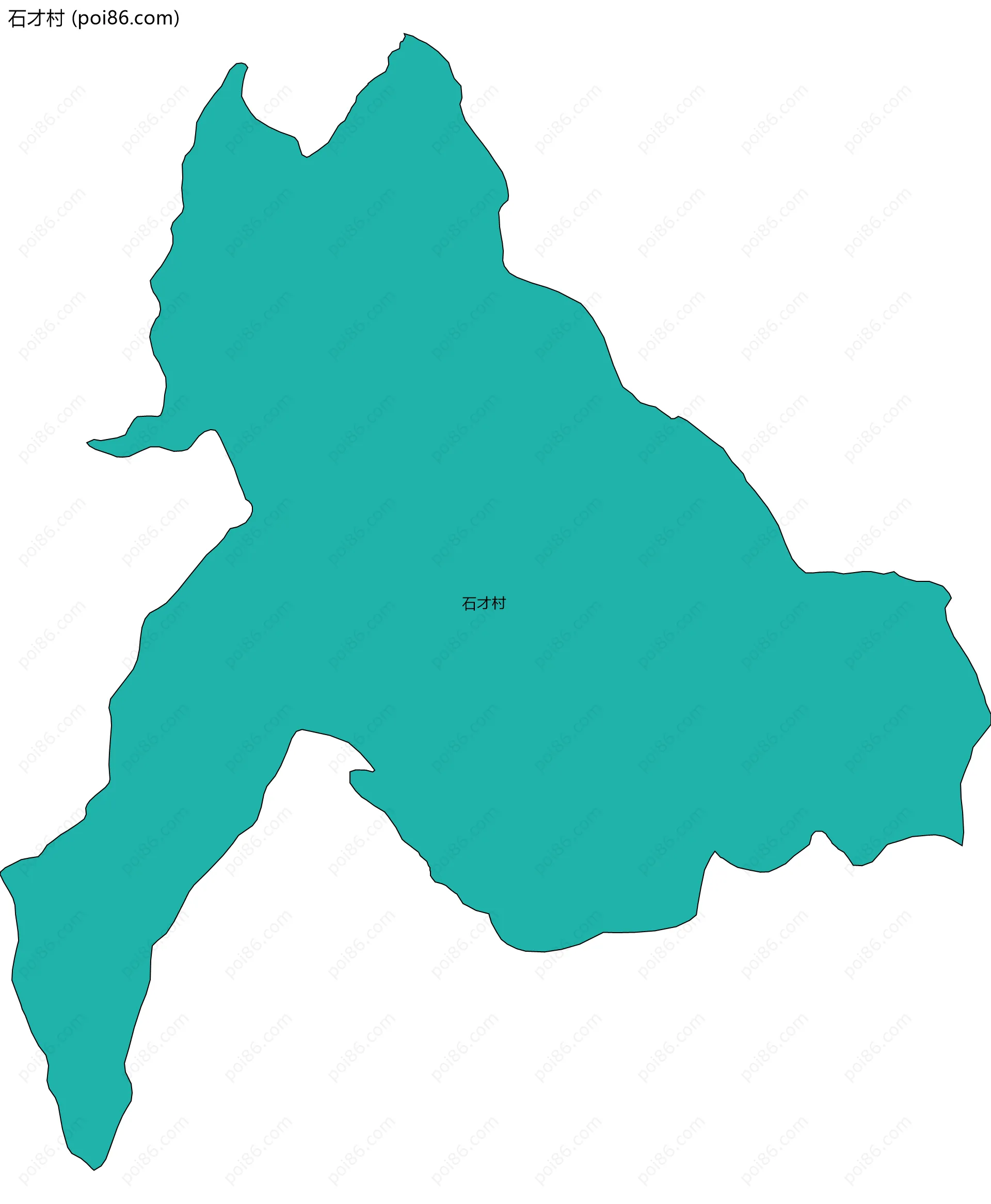 石才村边界地图