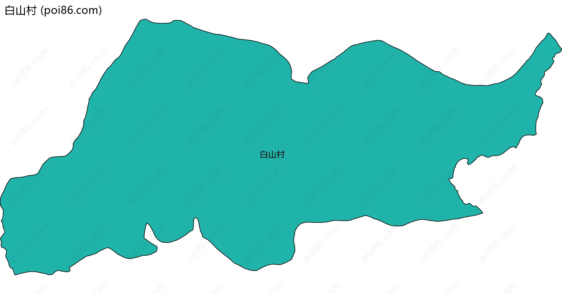白山村边界地图