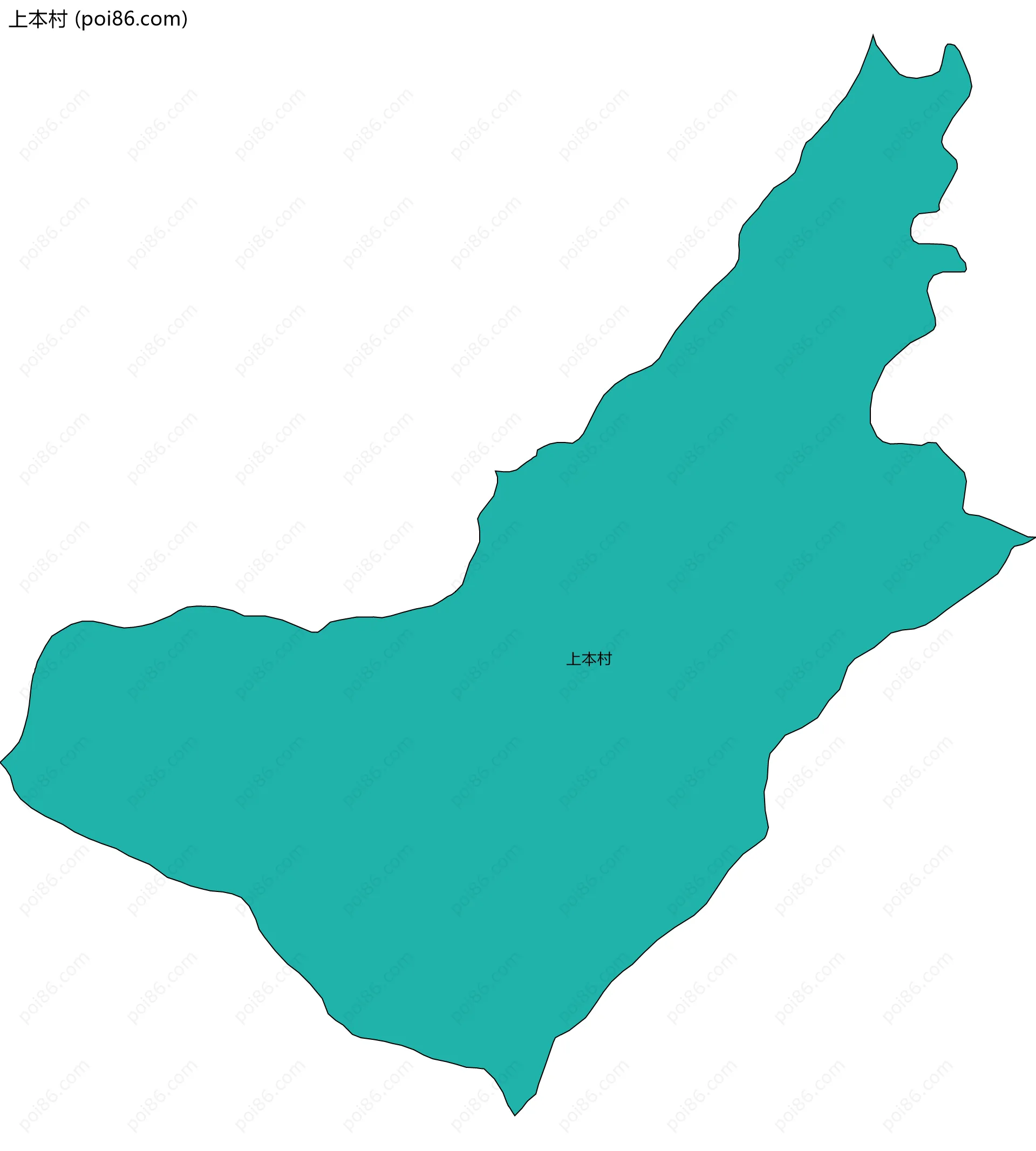 上本村边界地图
