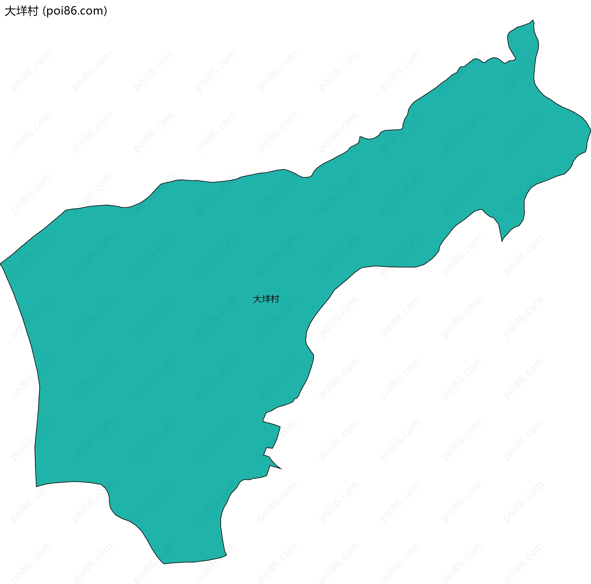 大垟村边界地图