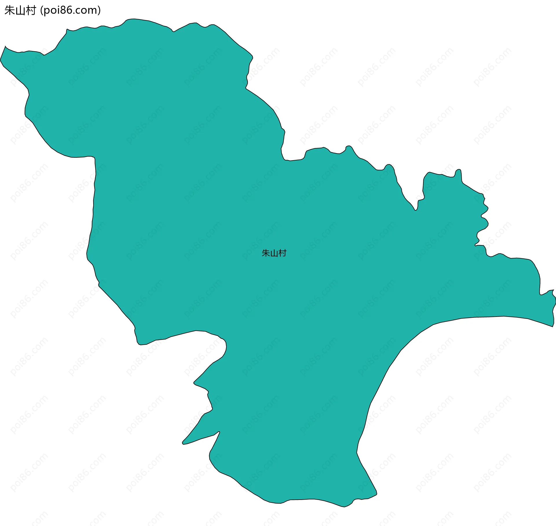 朱山村边界地图