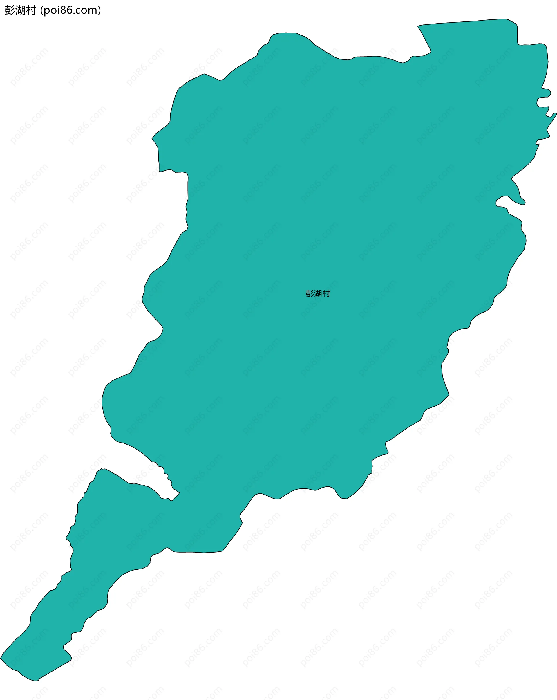 彭湖村边界地图