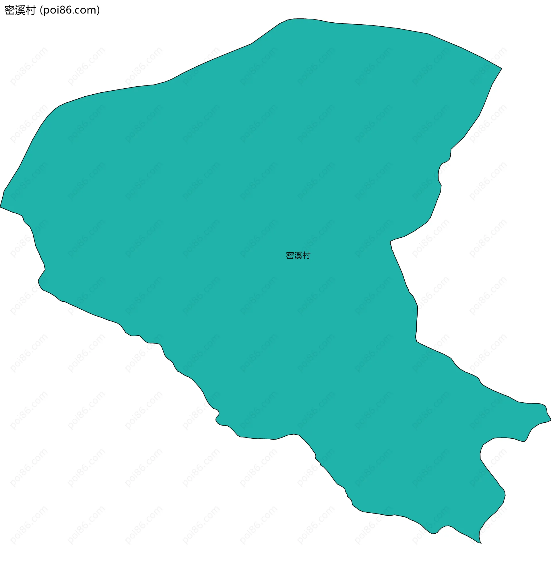 密溪村边界地图