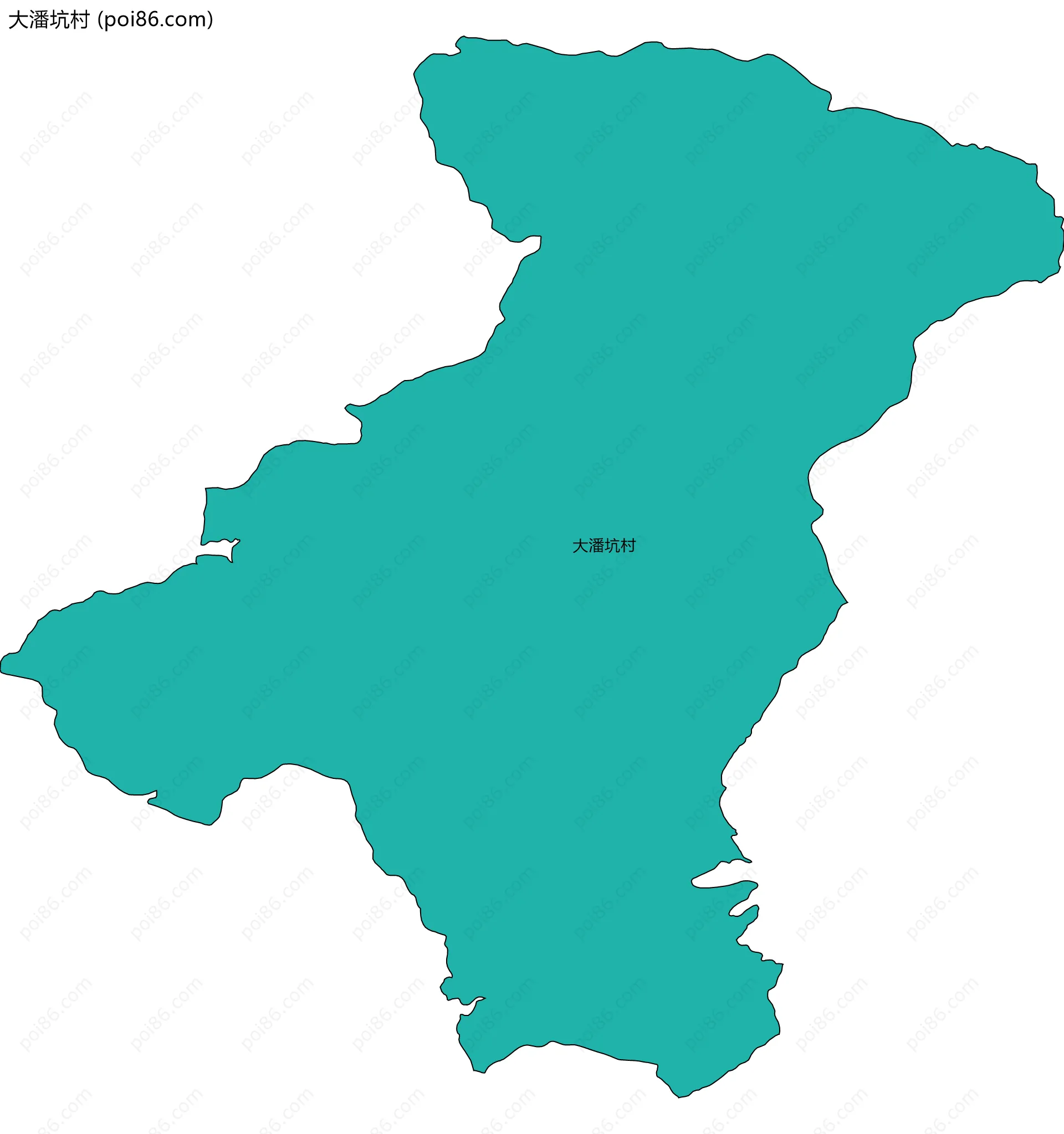 大潘坑村边界地图