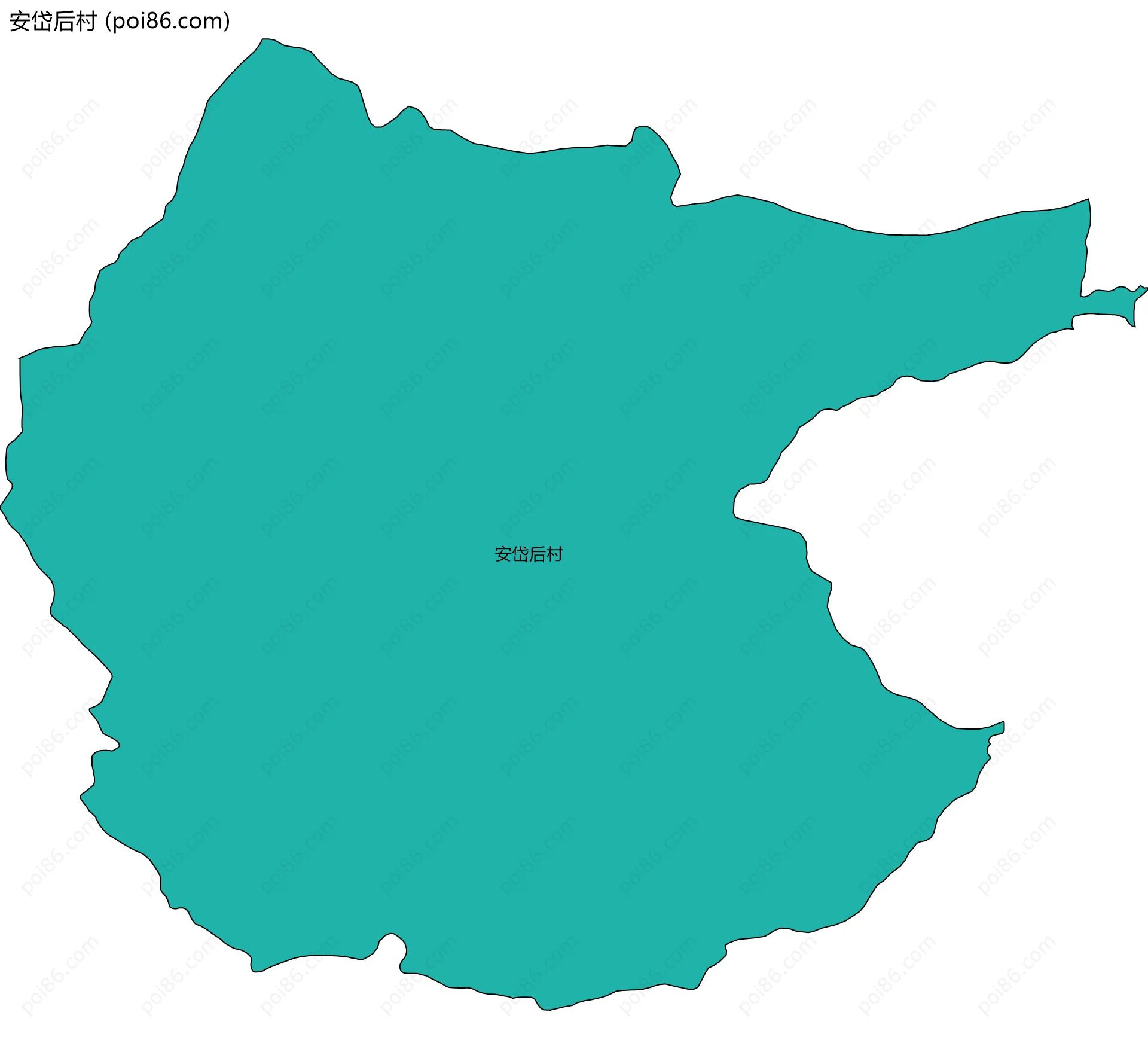 安岱后村边界地图