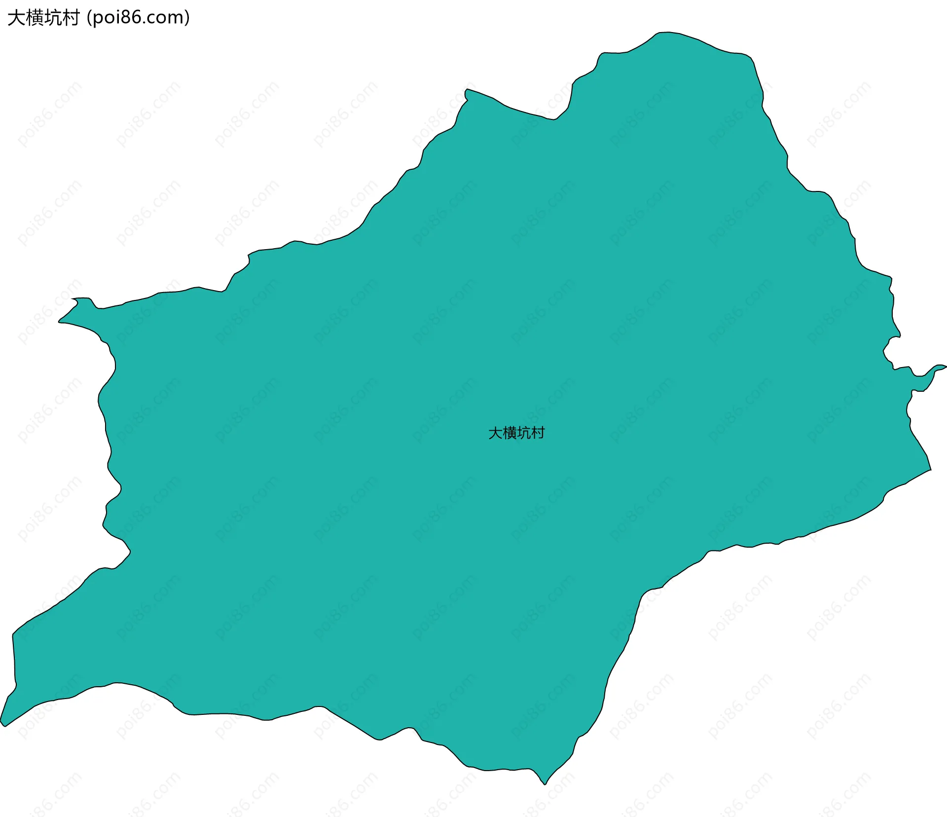 大横坑村边界地图