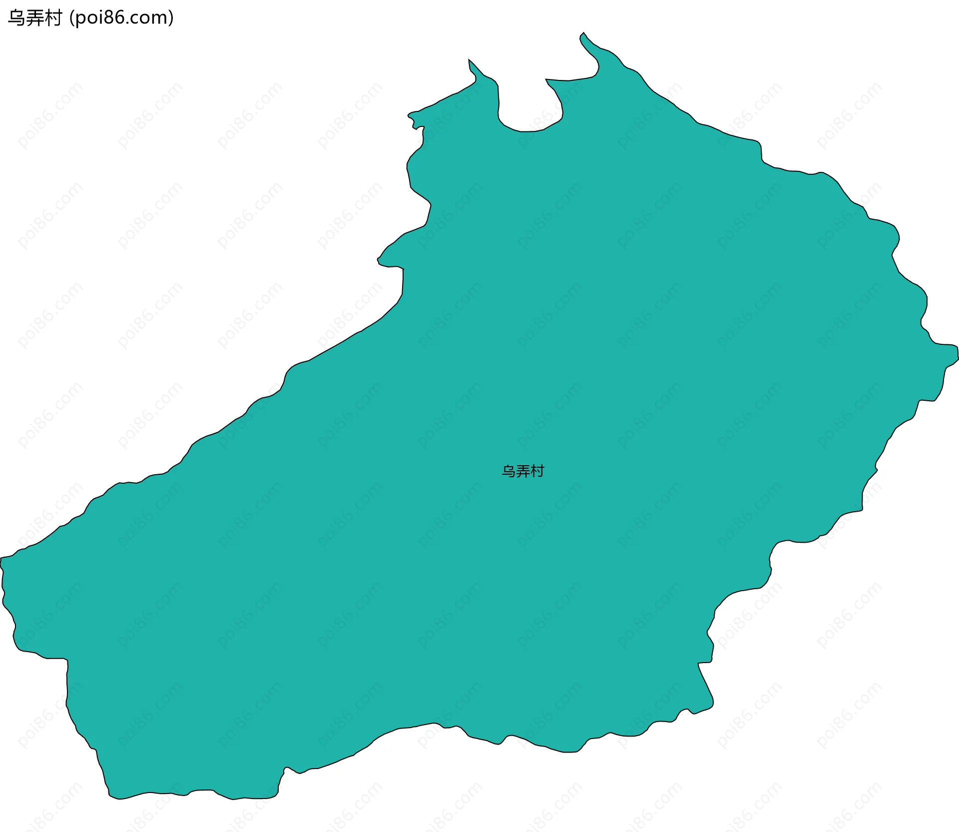 乌弄村边界地图