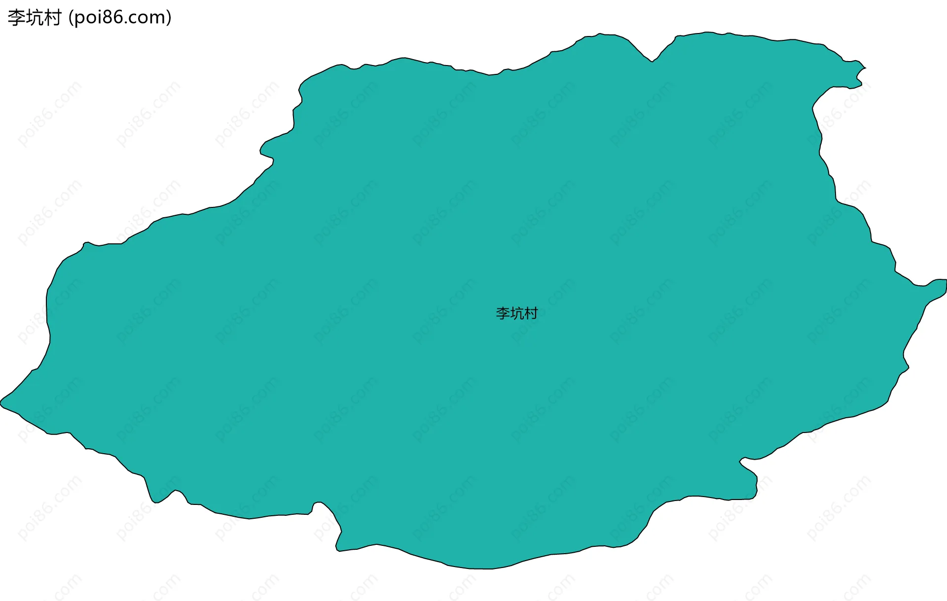 李坑村边界地图