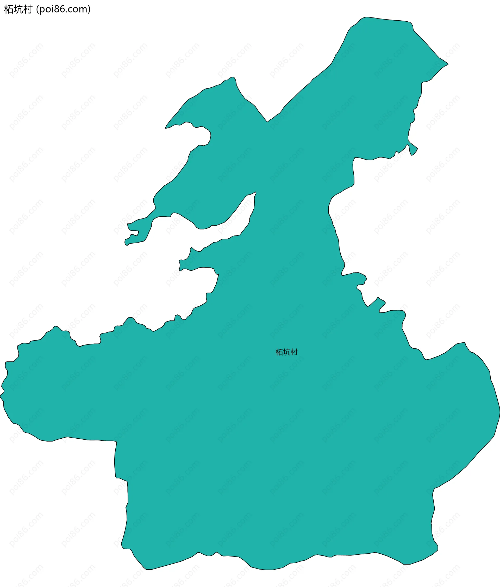 柘坑村边界地图