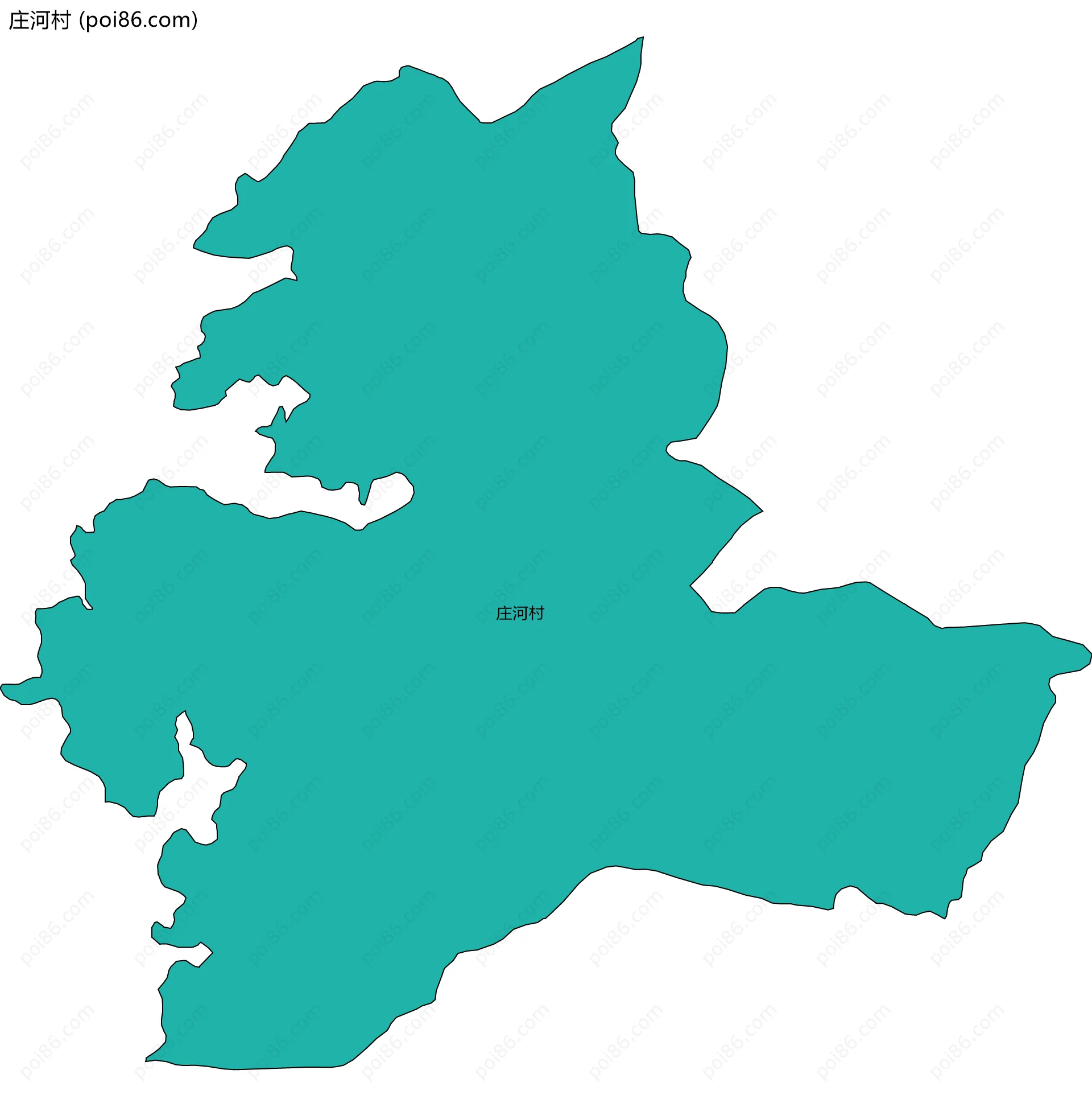 庄河村边界地图