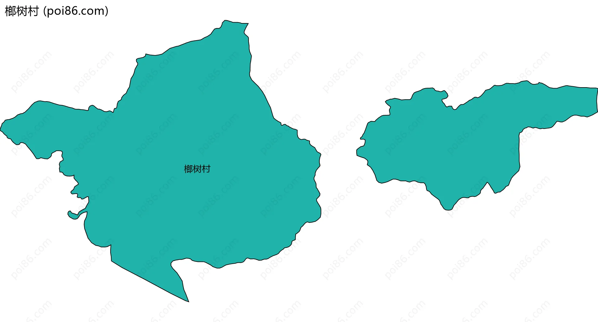 榔树村边界地图