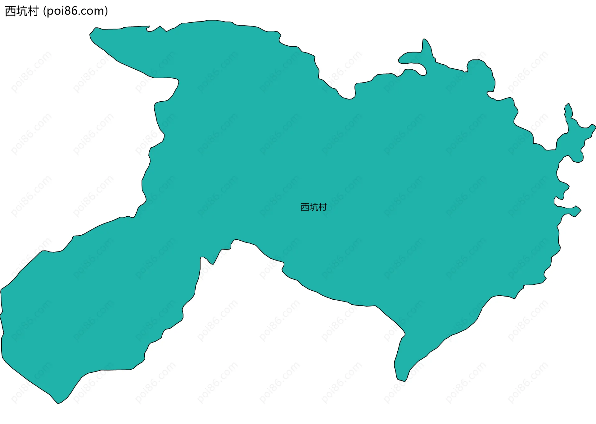 西坑村边界地图