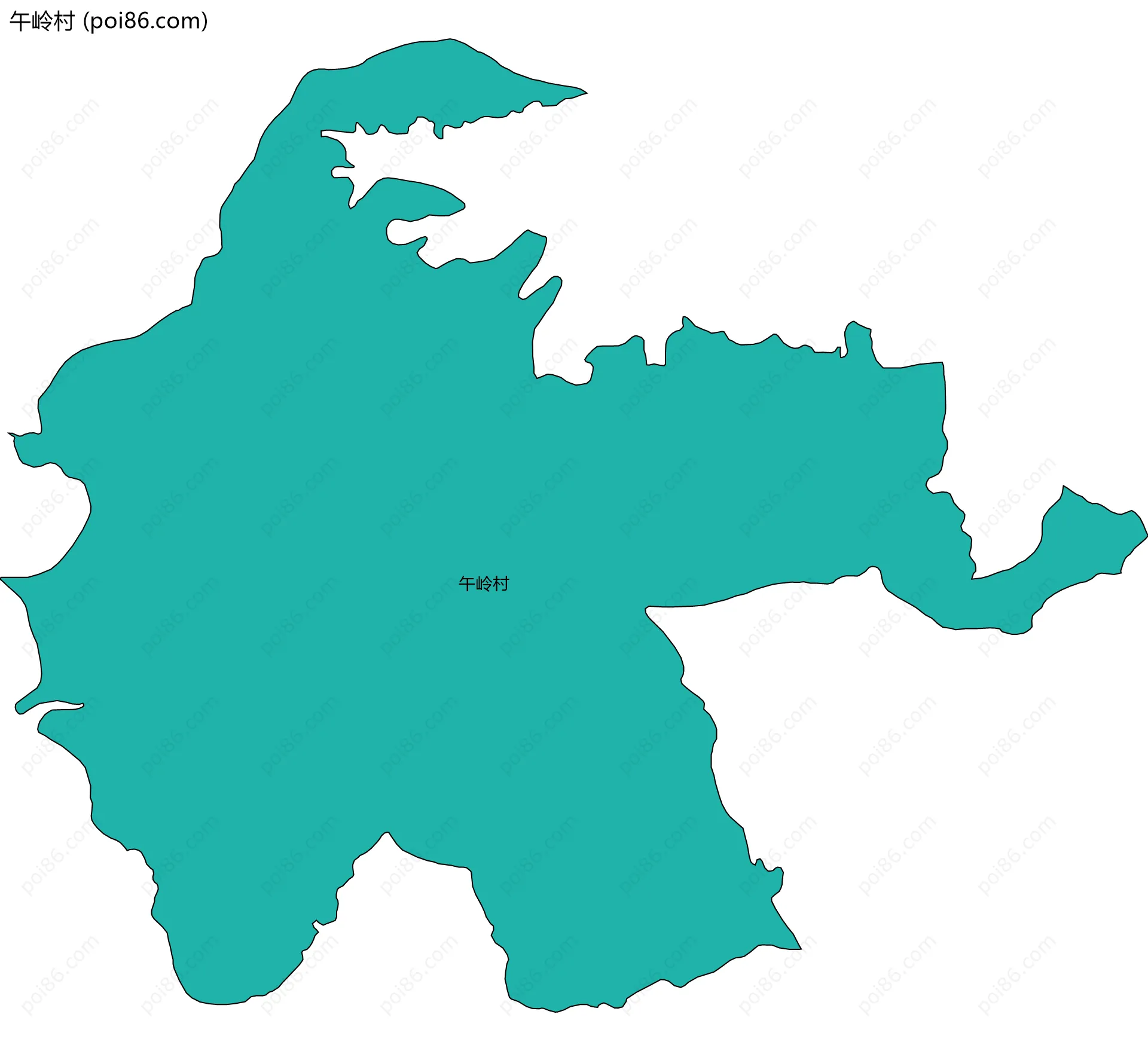 午岭村边界地图