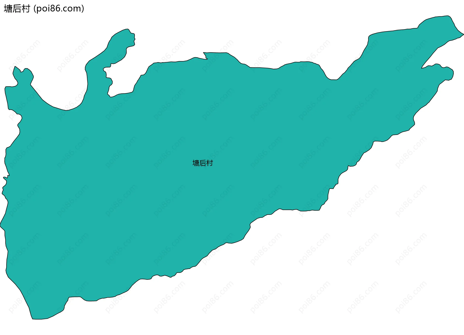 塘后村边界地图