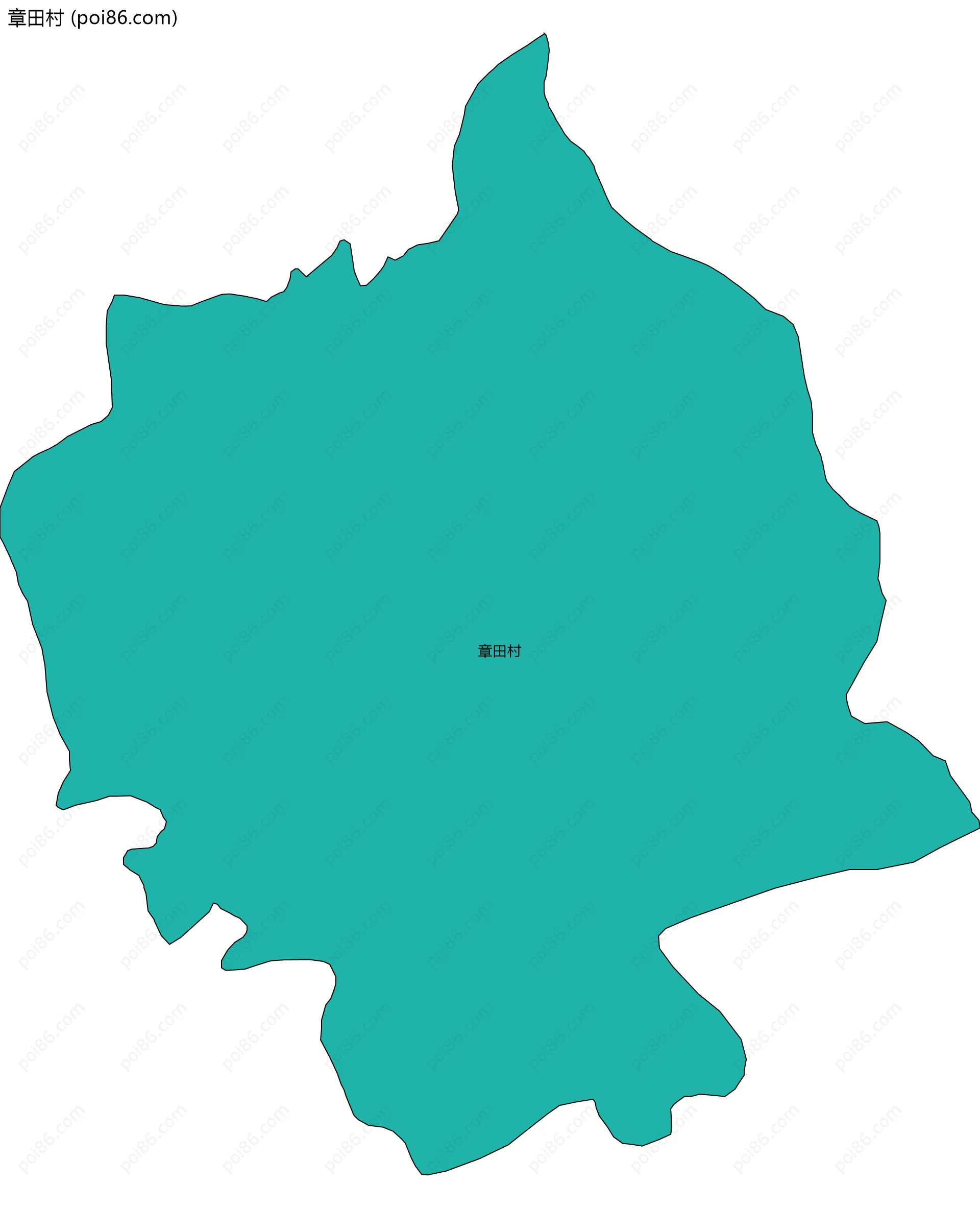 章田村边界地图