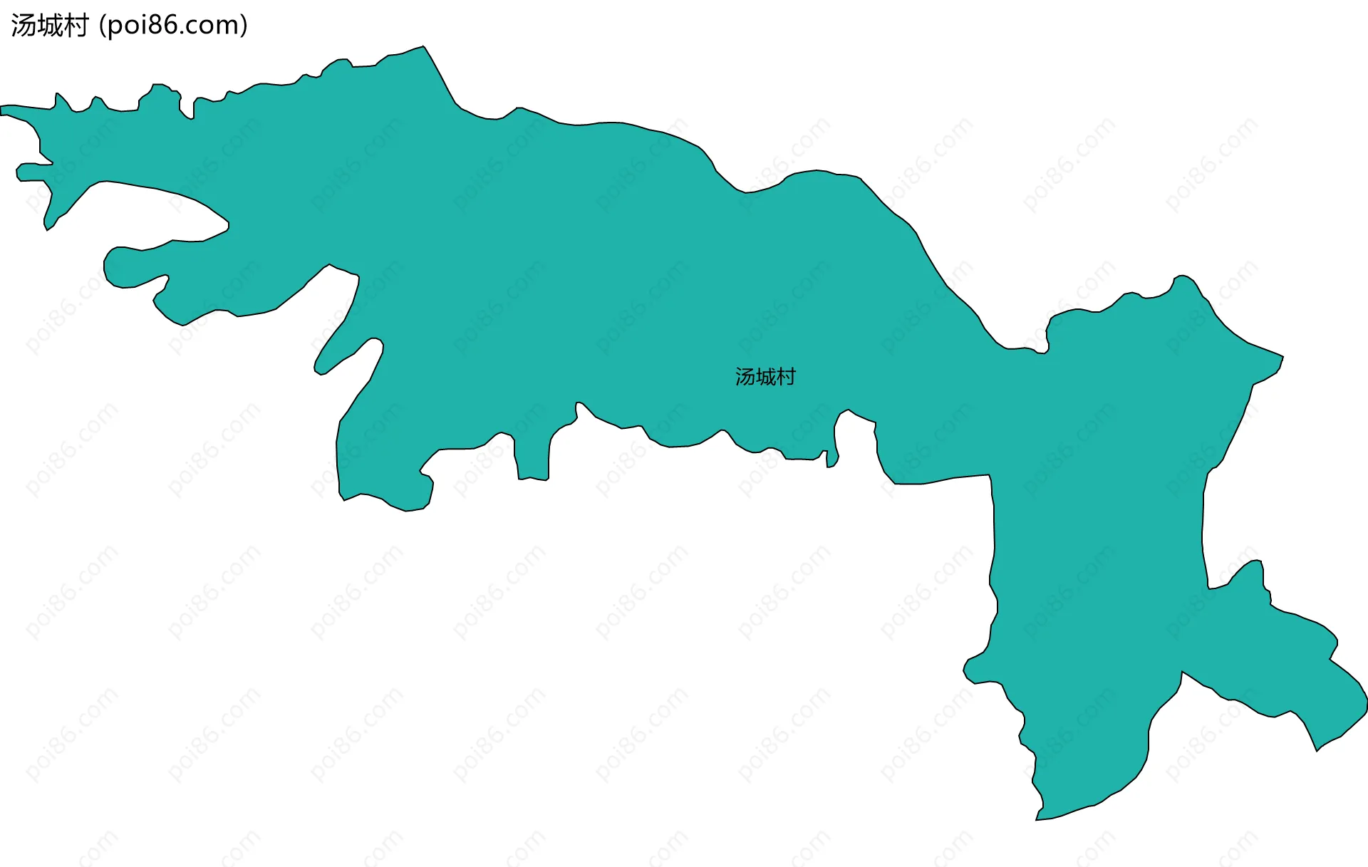 汤城村边界地图