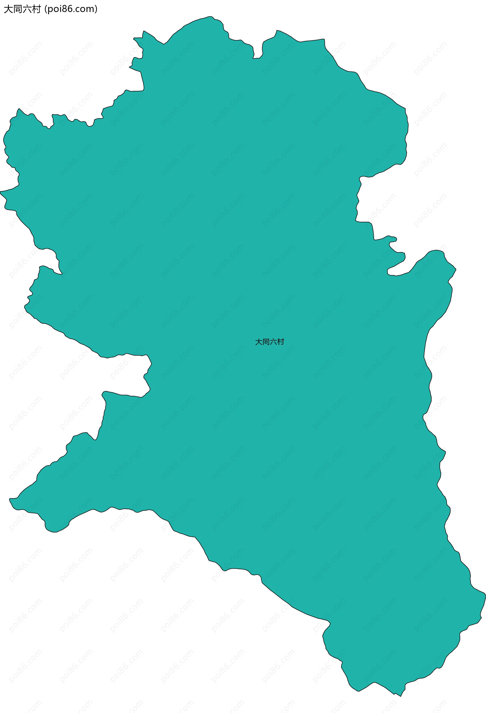 大同六村边界地图