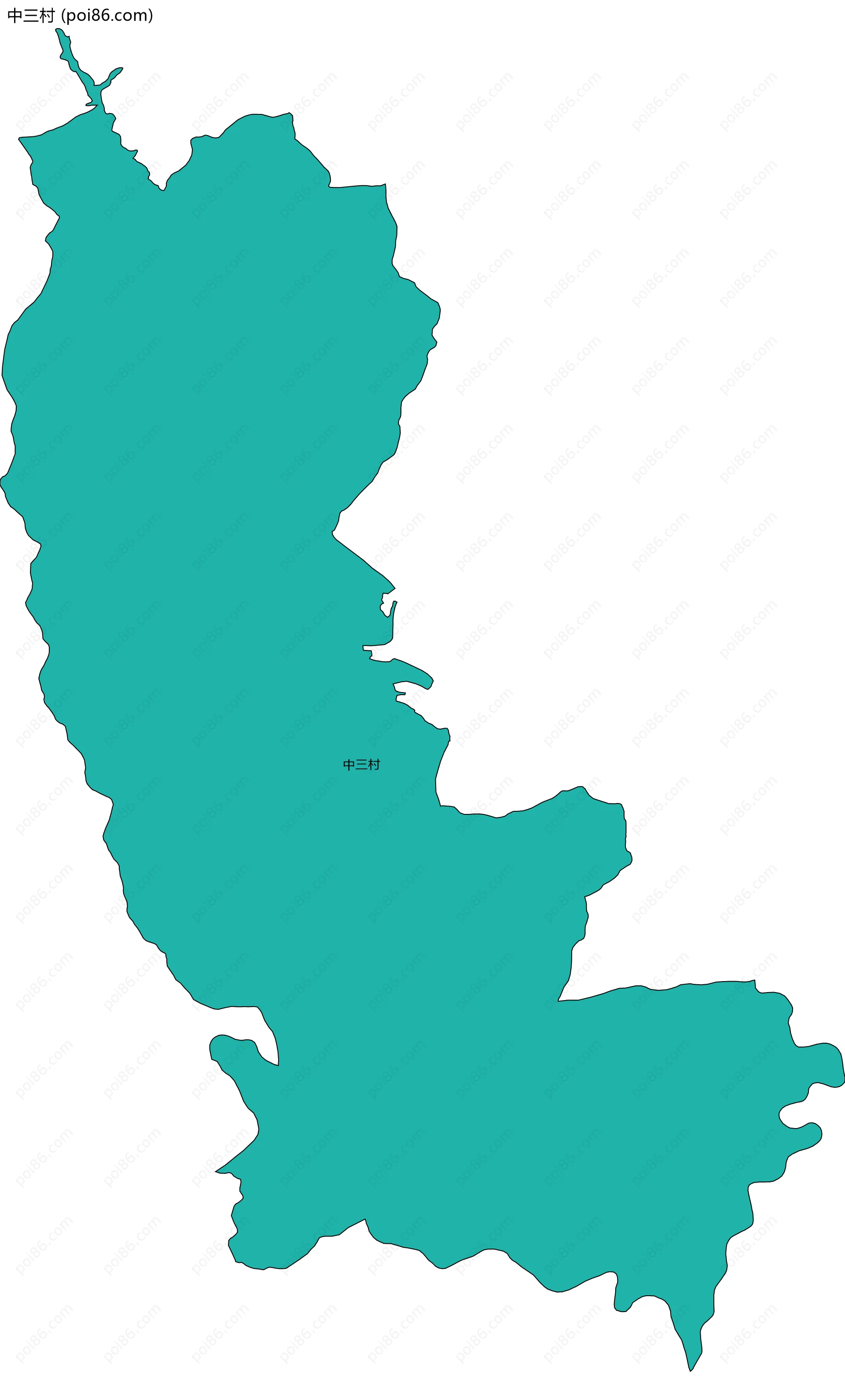 中三村边界地图