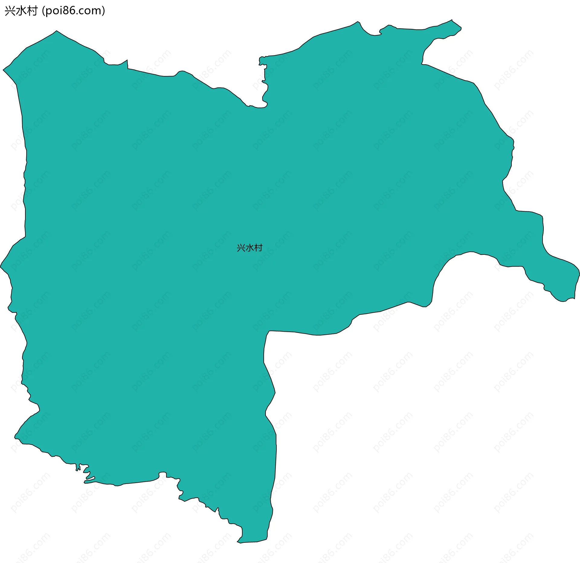 兴水村边界地图