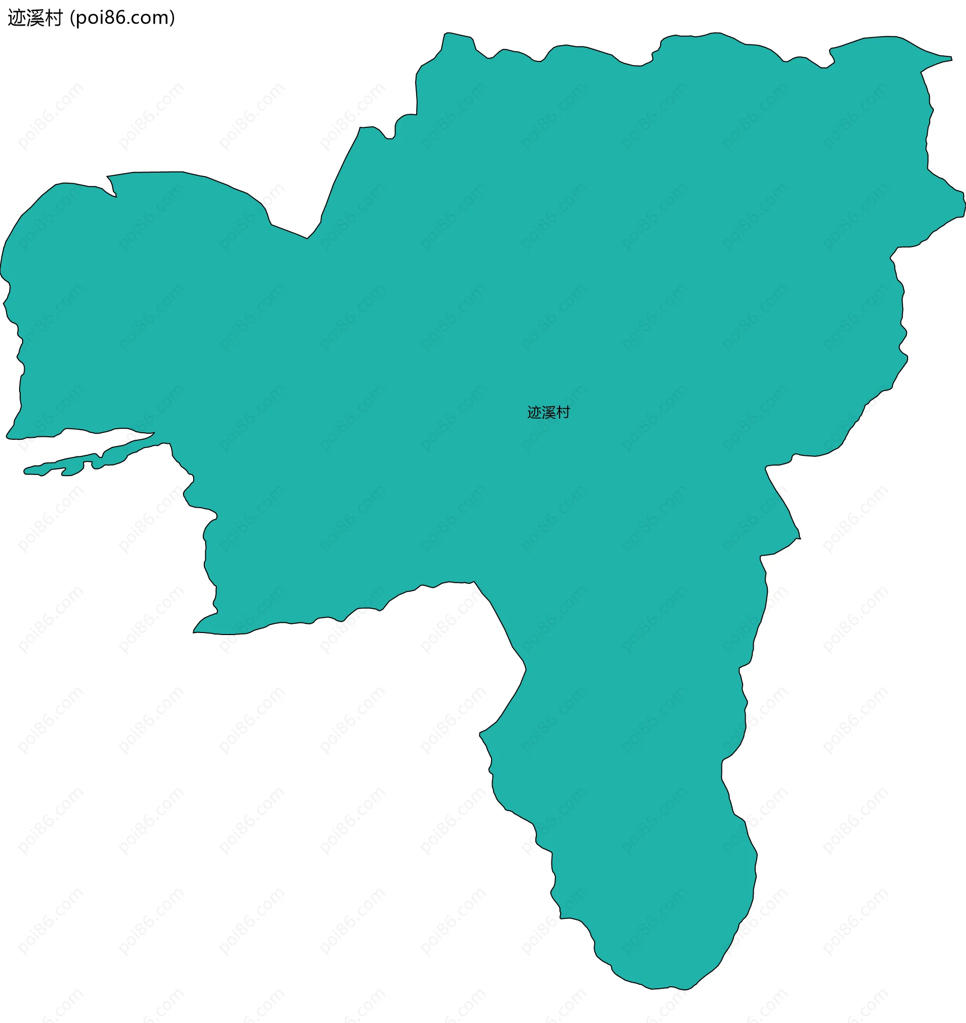 迹溪村边界地图
