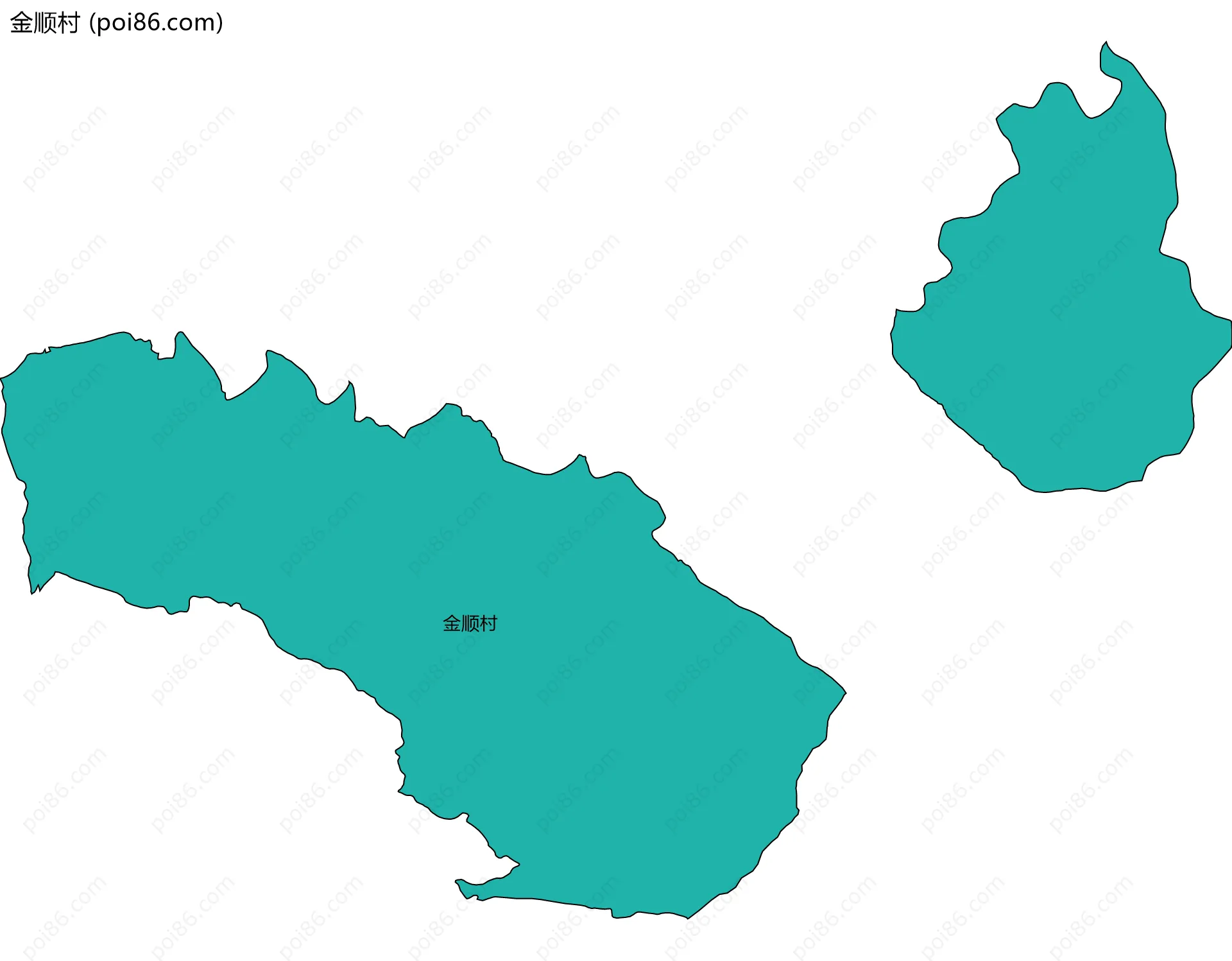 金顺村边界地图