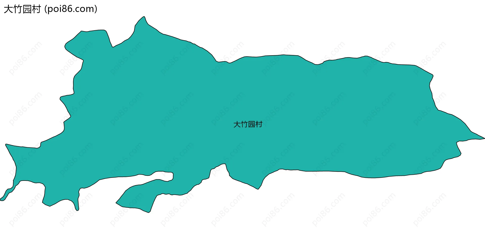 大竹园村边界地图