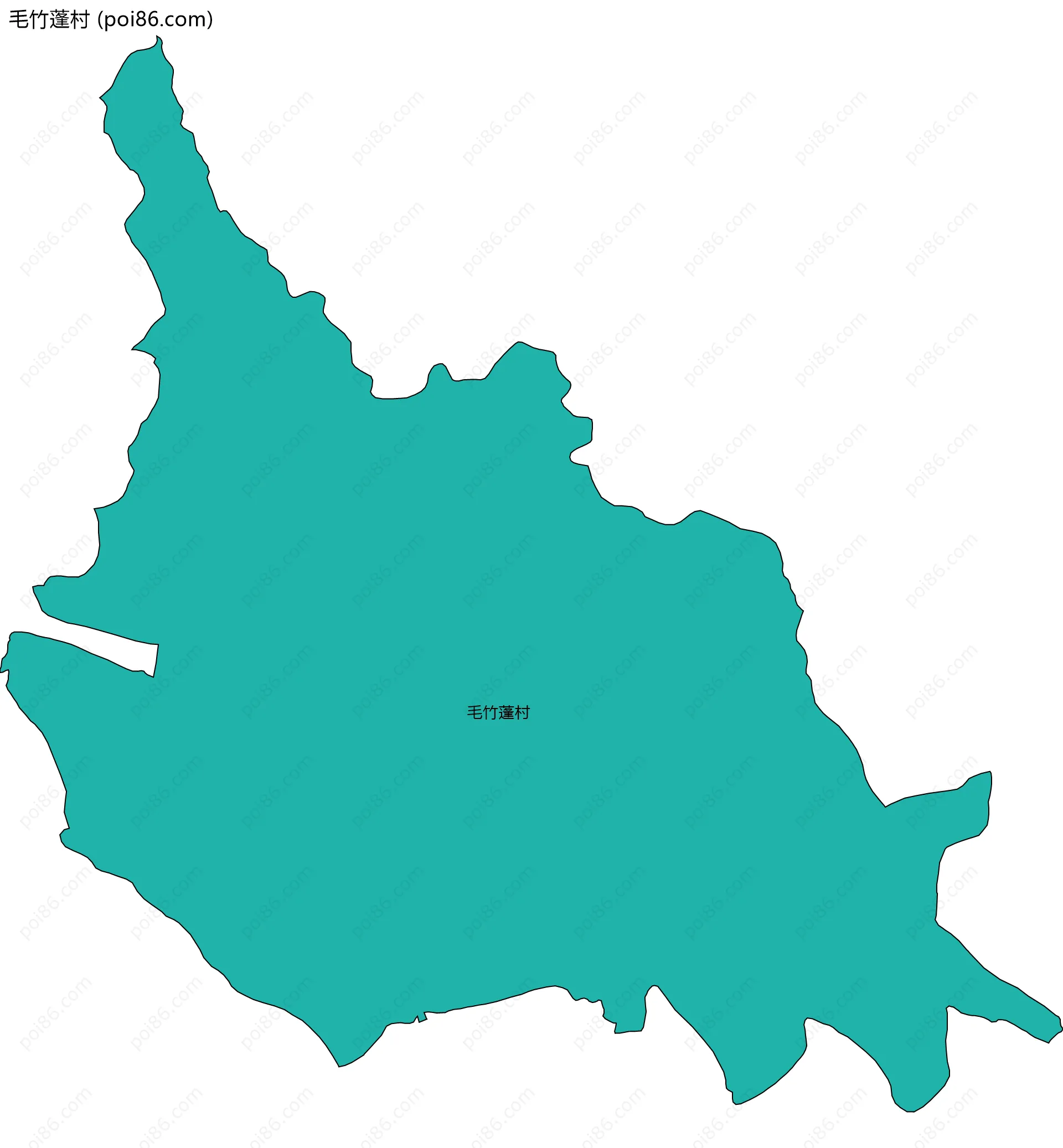 毛竹蓬村边界地图