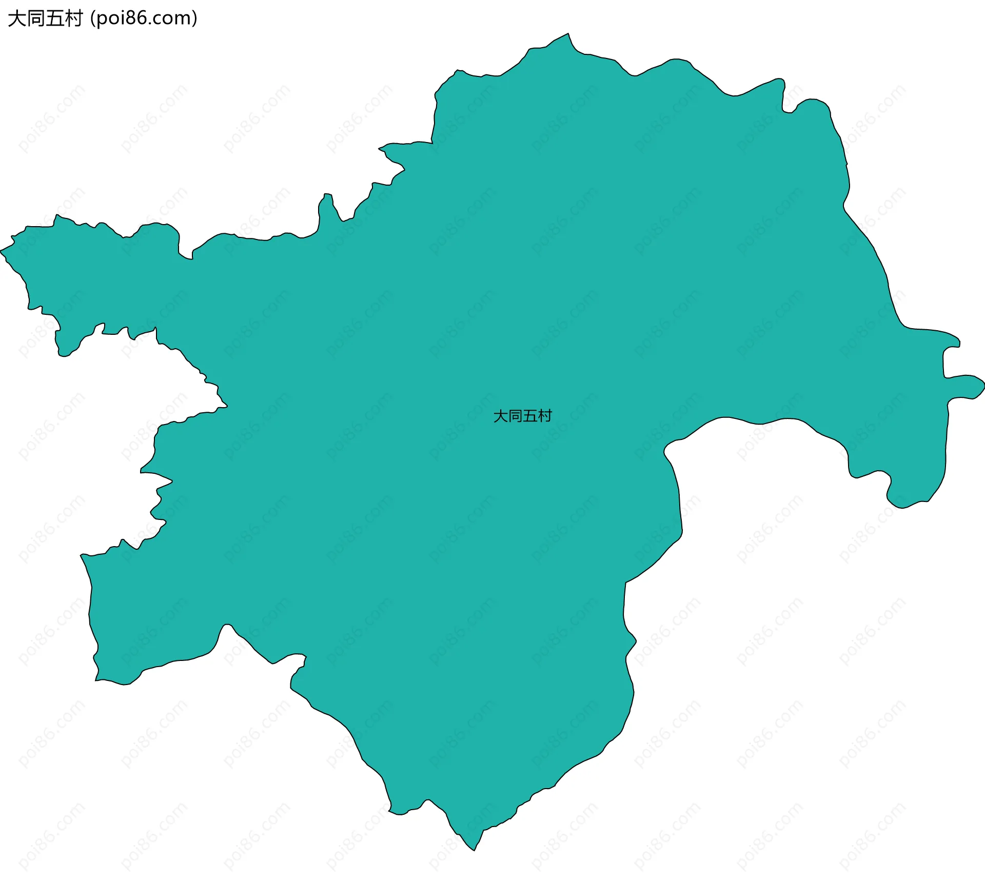大同五村边界地图
