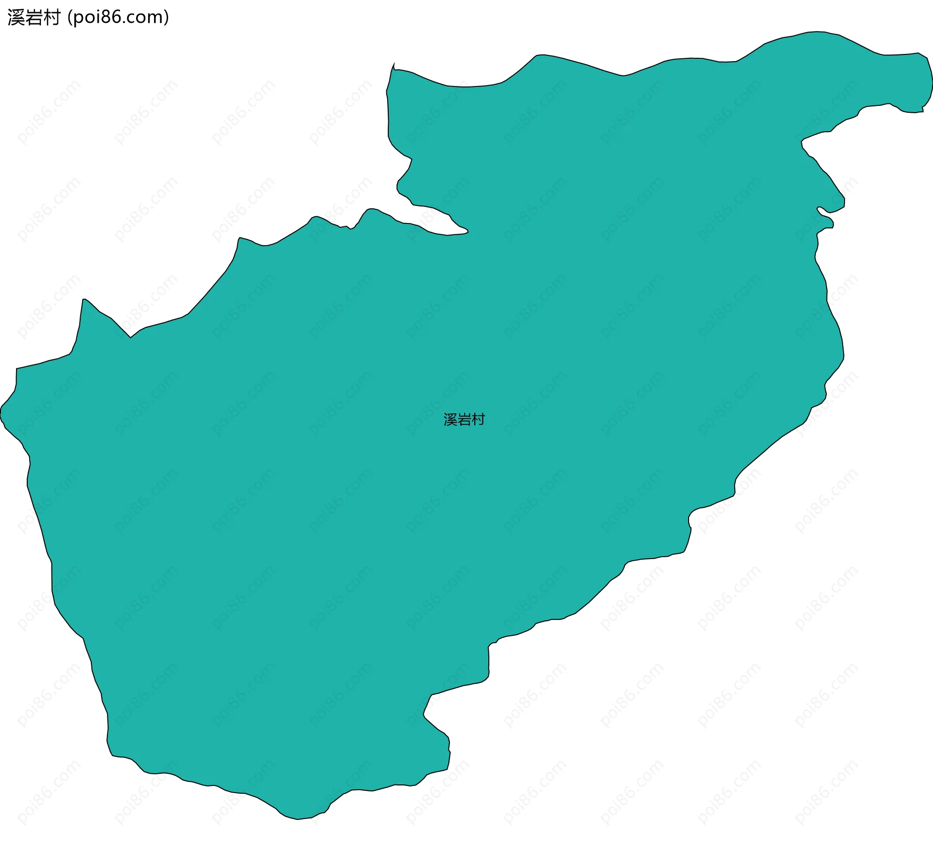 溪岩村边界地图